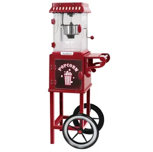 West Bend - PCMC20RD13. West Bend Compact Movie Theater Style Popcorn Machine and Cart with Onboard Storage. 10-Cup Capacity. in Red